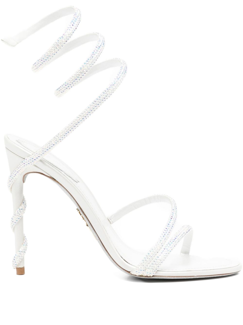 Sandali con cristalli in bianco Rene caovilla - donna 