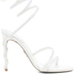 Sandali con cristalli in bianco Rene caovilla - donna 