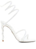 Rene Caovilla White Crystal Sandals - Women