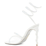 Sandali con cristalli in bianco Rene caovilla - donna 