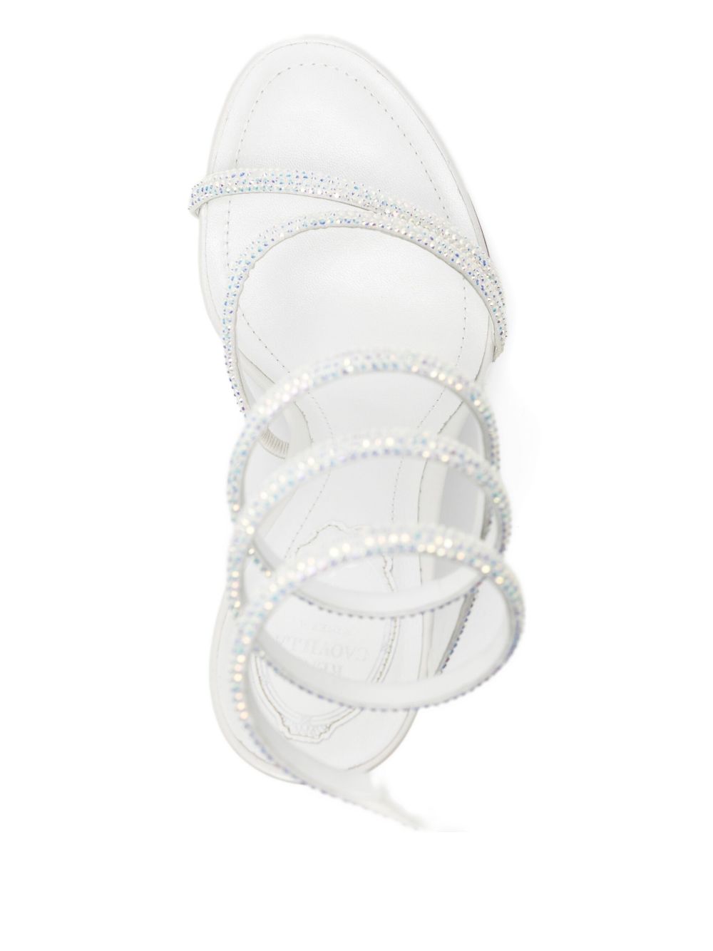 Sandali con cristalli in bianco Rene caovilla - donna 