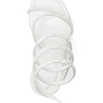 Sandali con cristalli in bianco Rene caovilla - donna 