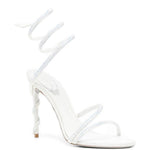 Sandali con cristalli in bianco Rene caovilla - donna 