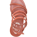 Sandali cleo con cristalli in marrone mocha Rene caovilla - donna 