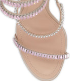 Sandali in pelle con strass in lilla Rene caovilla - donna 