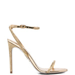 Sandali con cristalli in oro Rene caovilla - donna 