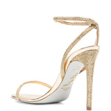 Sandali con cristalli in oro Rene caovilla - donna 