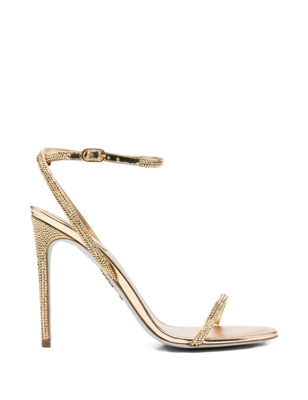 Sandali con cristalli in oro Rene caovilla - donna 