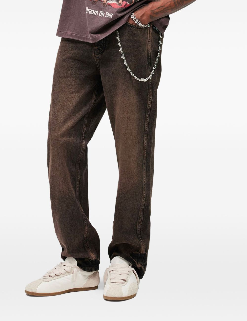 Jeans R2 dritti in marrone Represent - uomo 