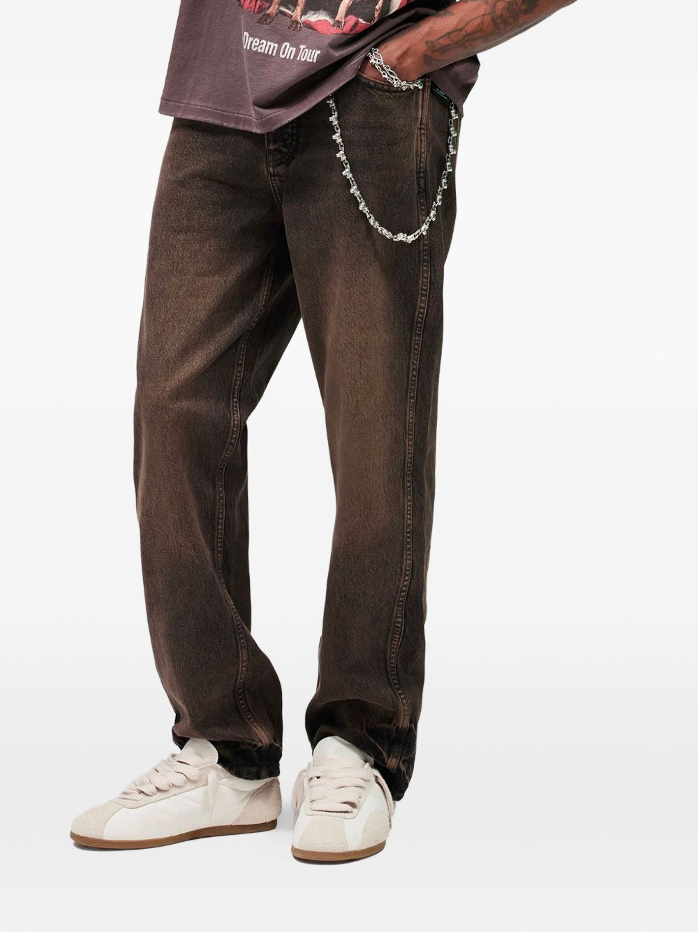 Jeans R2 dritti in marrone Represent - uomo 