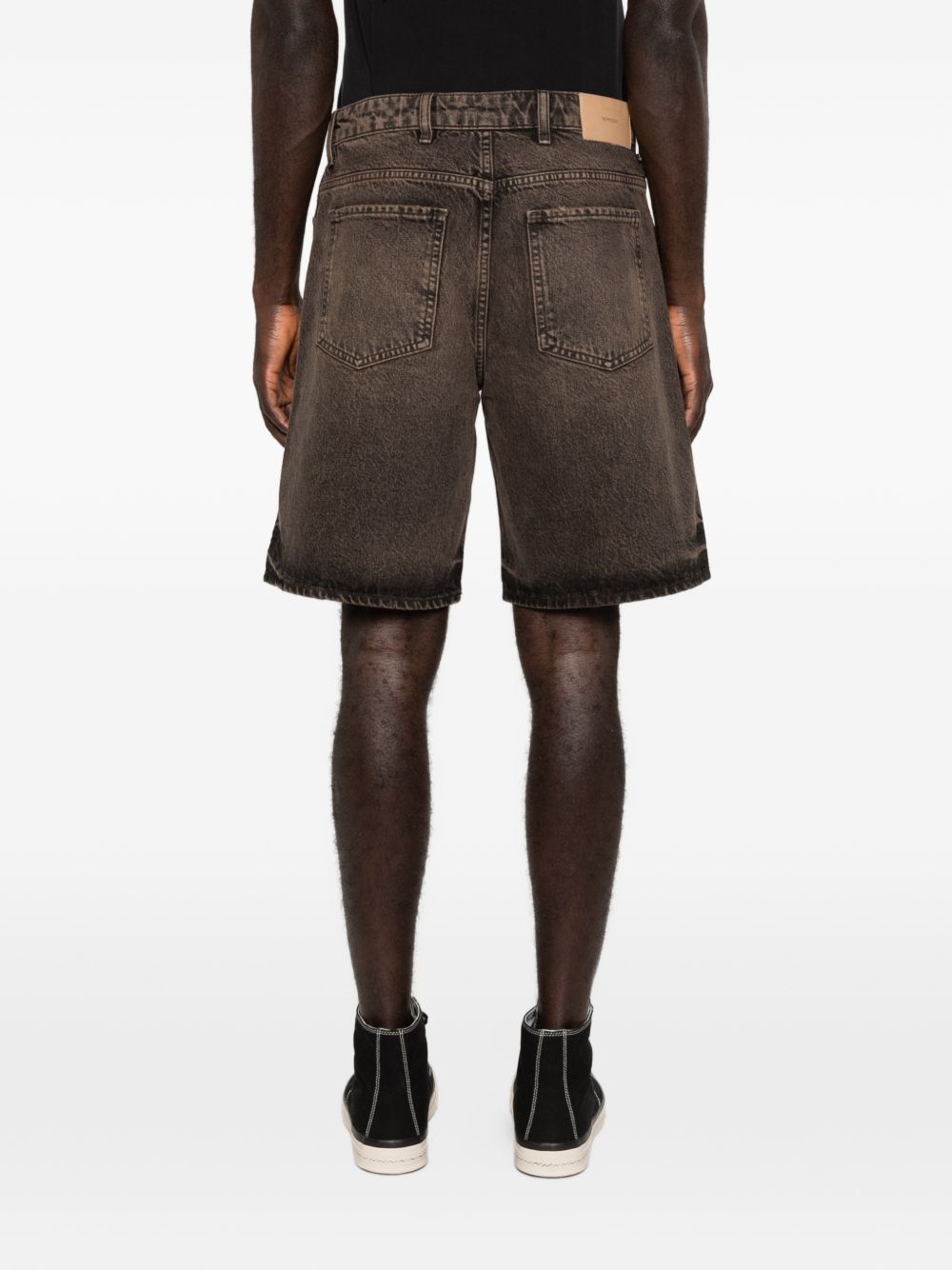 Shorts denim con cinque tasche in nero Represent - uomo 