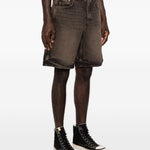 Shorts denim con cinque tasche in nero Represent - uomo 