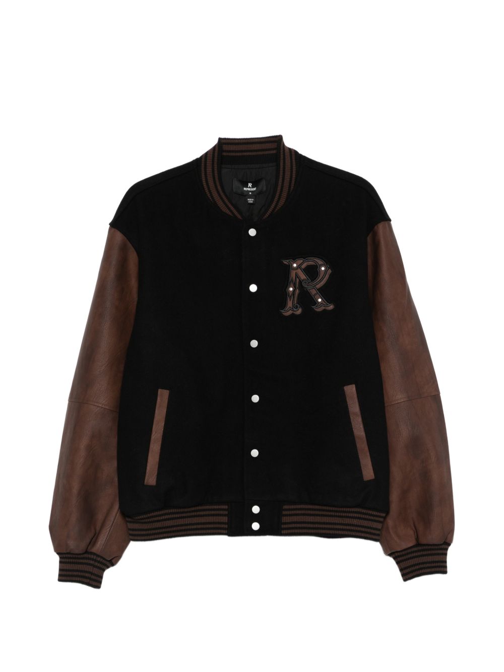Bomber con applicazione logo in nero Represent - uomo 