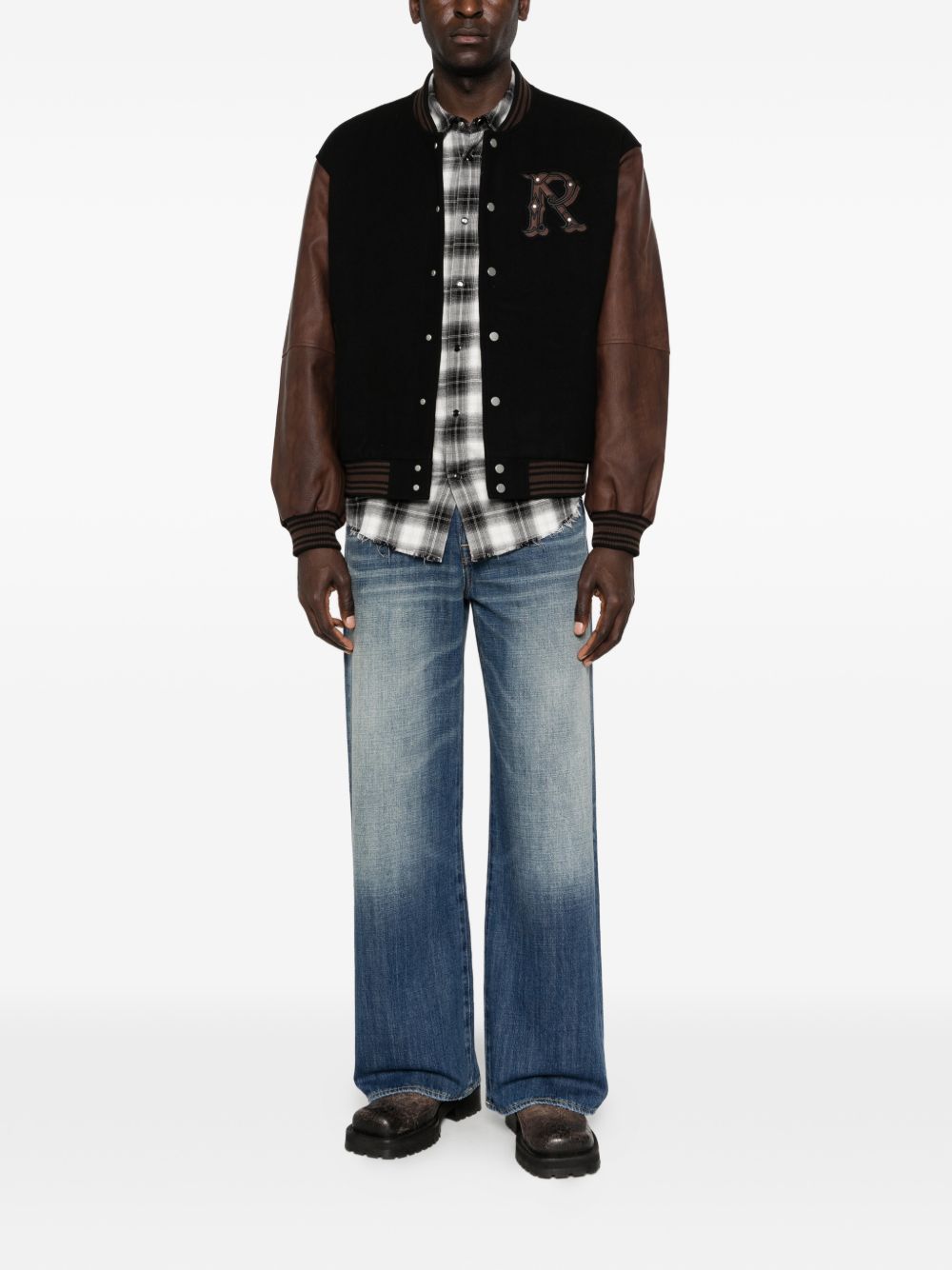 Bomber con applicazione logo in nero Represent - uomo 