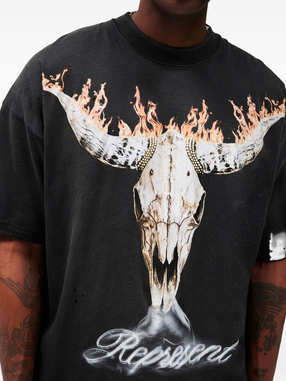 T-shirt British Cowboys in nero Represent - uomo 