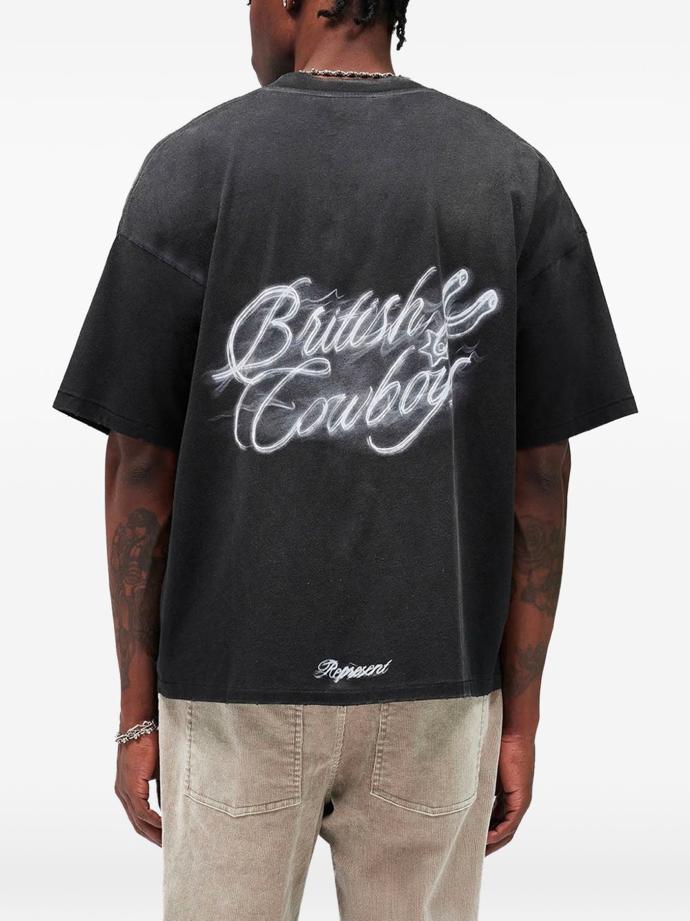 T-shirt British Cowboys in nero Represent - uomo 