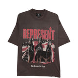 T-shirt con grafica cane dream on tour in marrone Represent - uomo 