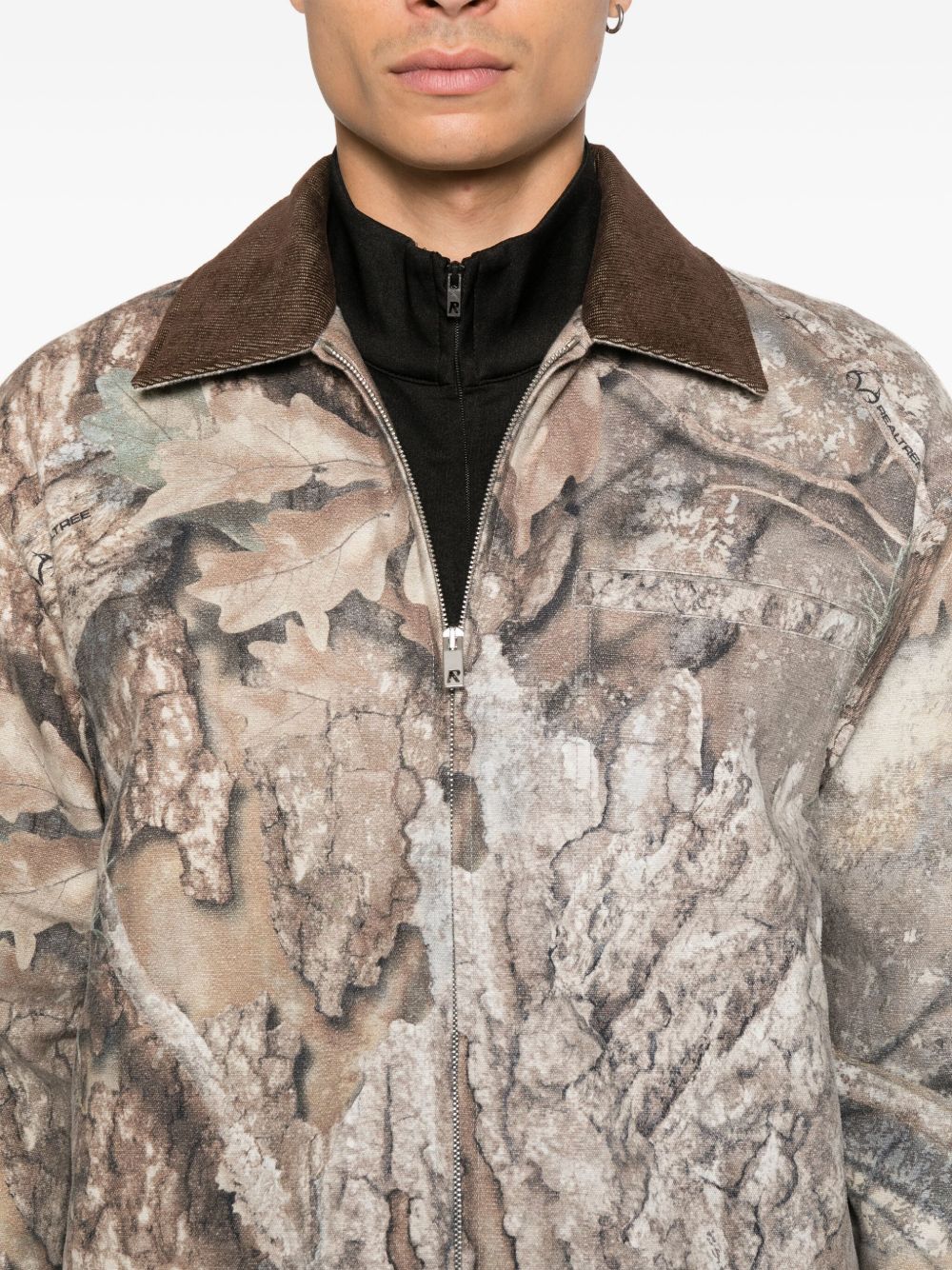 Giacca con stampa camouflage in beige e marrone Represent - uomo 