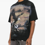 T-shirt con stampa aquila in nero Represent - uomo 