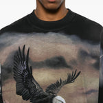 T-shirt con stampa aquila in nero Represent - uomo 