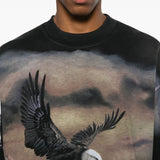 T-shirt con stampa aquila in nero Represent - uomo 