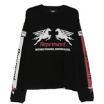 T-shirt a maniche lunghe  con stampa grafica in nero Represent - uomo 