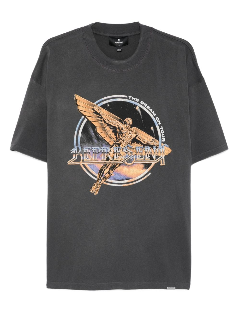 T-shirt con stampa grafica golden tour in grigio Represent - uomo 