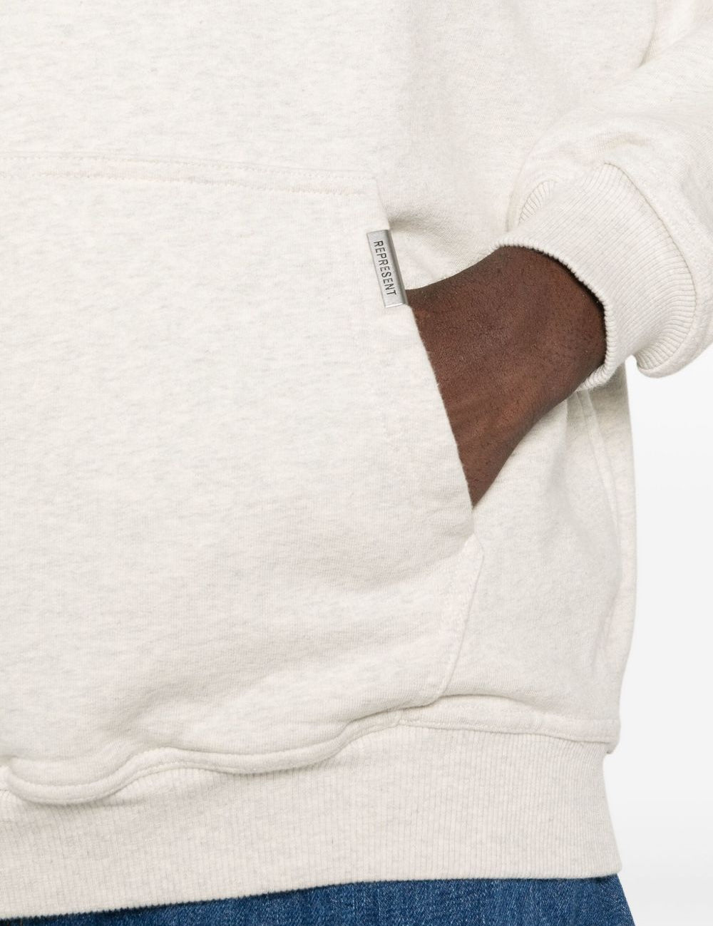 Felpa con cappuccio in beige Represent - uomo 
