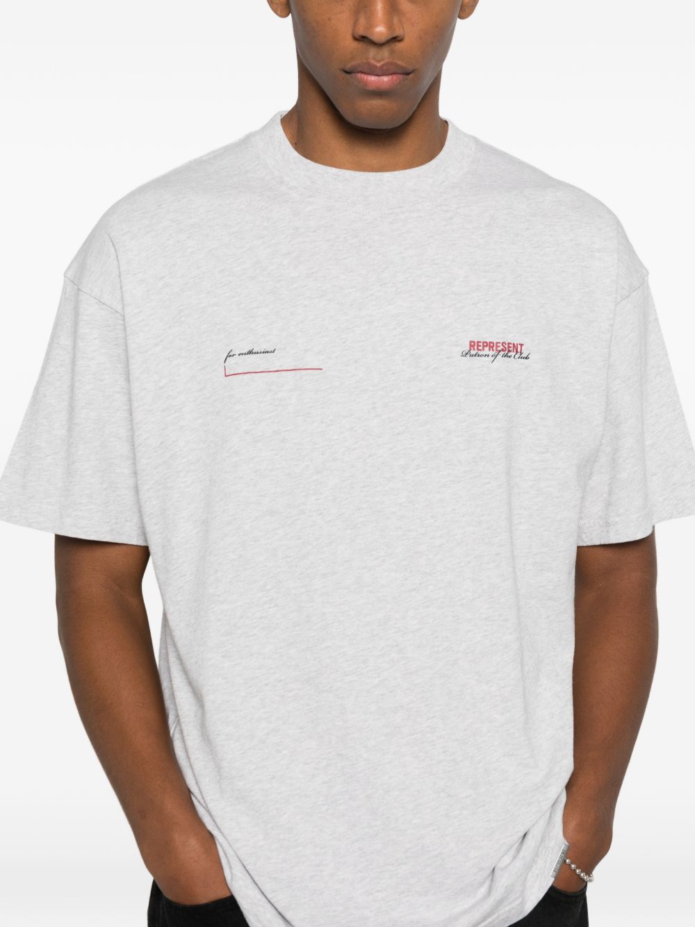 T-shirt in cotone in grigio Represent - uomo 
