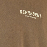 T-shirt con logo in marrone Represent - uomo 