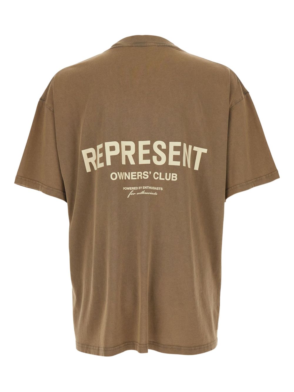 T-shirt con logo in marrone Represent - uomo 