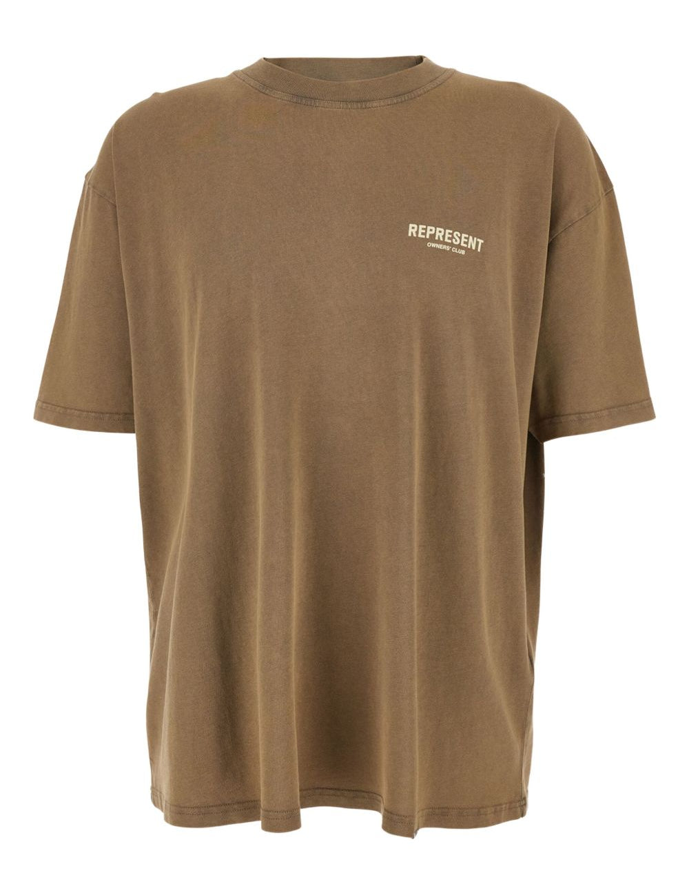T-shirt con logo in marrone Represent - uomo 