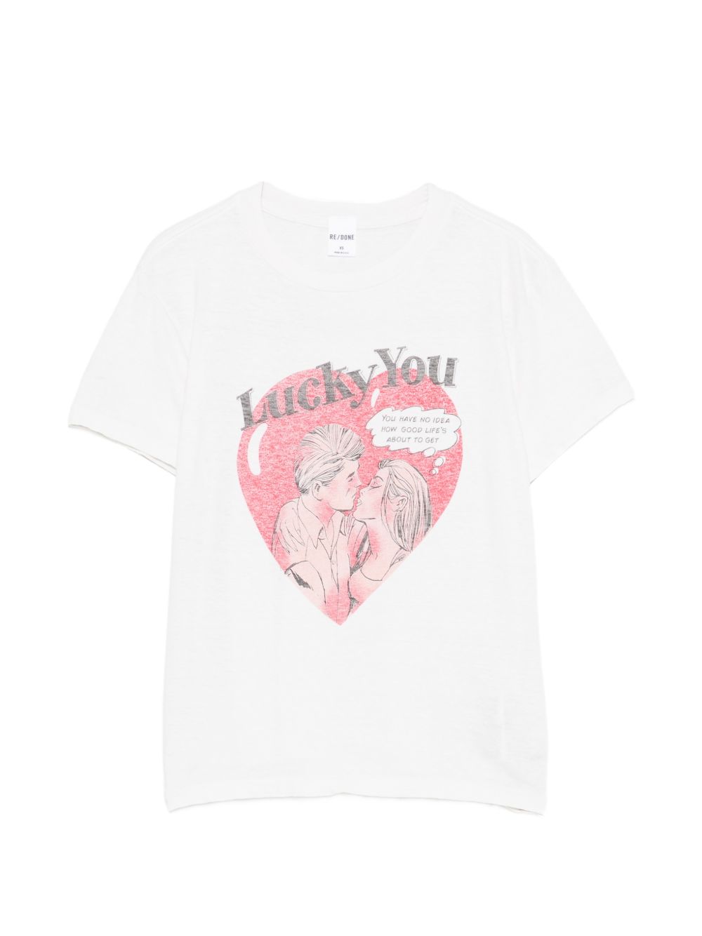 T-shirt Lucky You in bianco Re/done - donna 