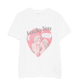 T-shirt Lucky You in bianco Re/done - donna 