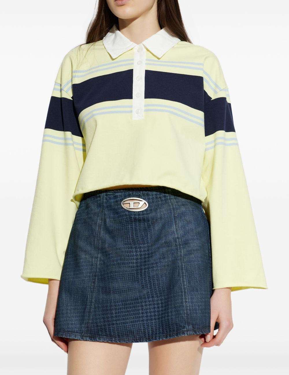 Polo a righe in bianco Re/done - donna 