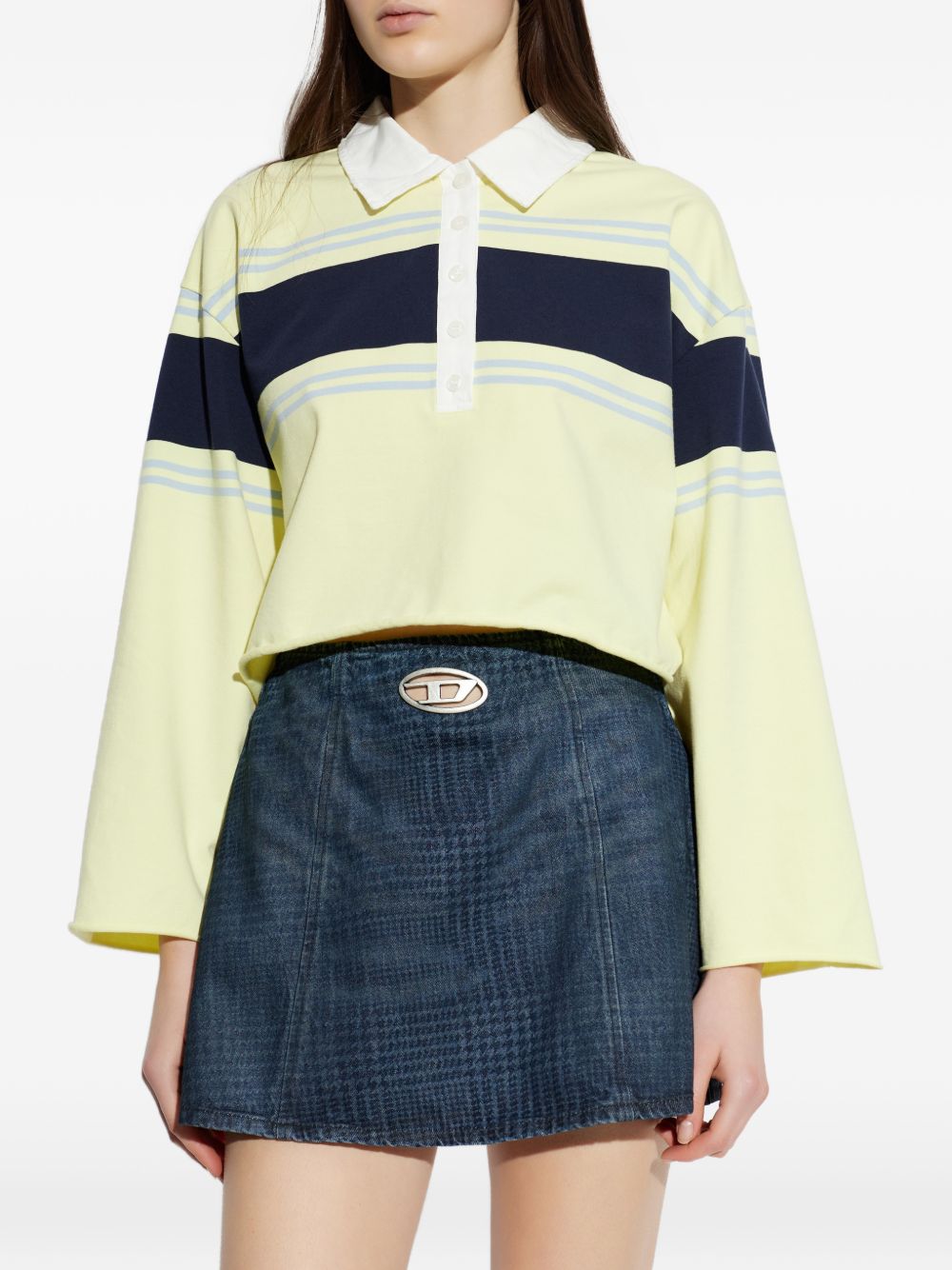 Polo a righe in bianco Re/done - donna 