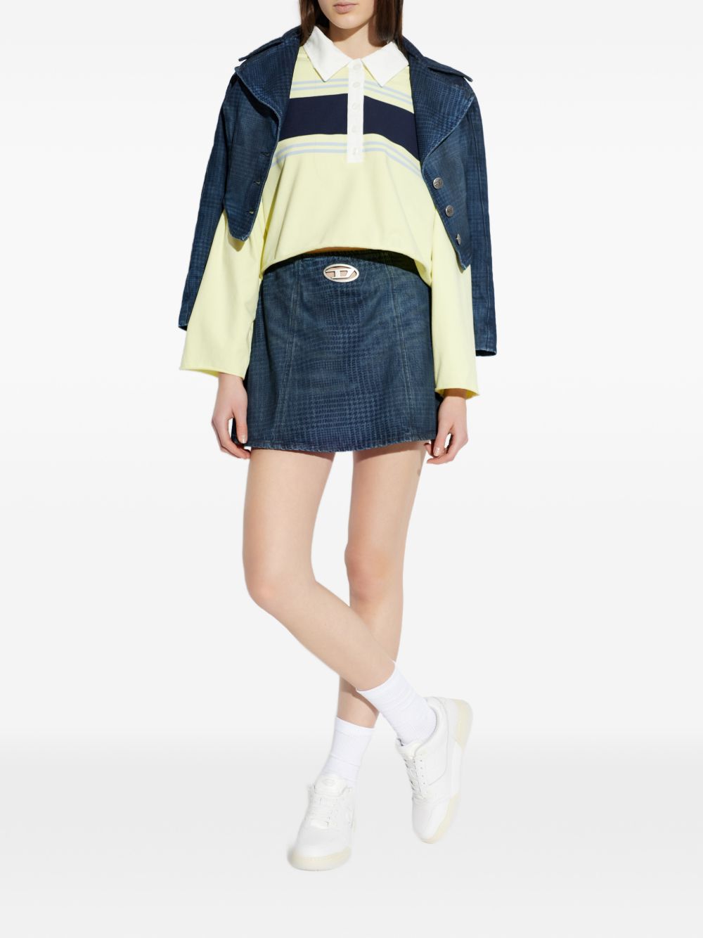 Polo a righe in bianco Re/done - donna 