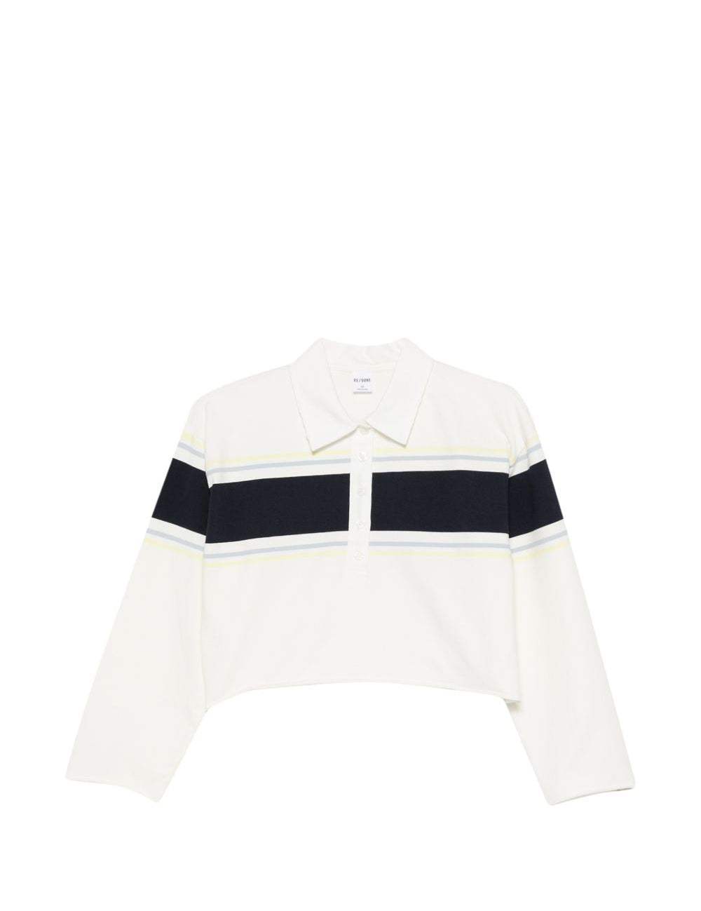 Polo con dettaglio a righe in bianco Re/done - donna 