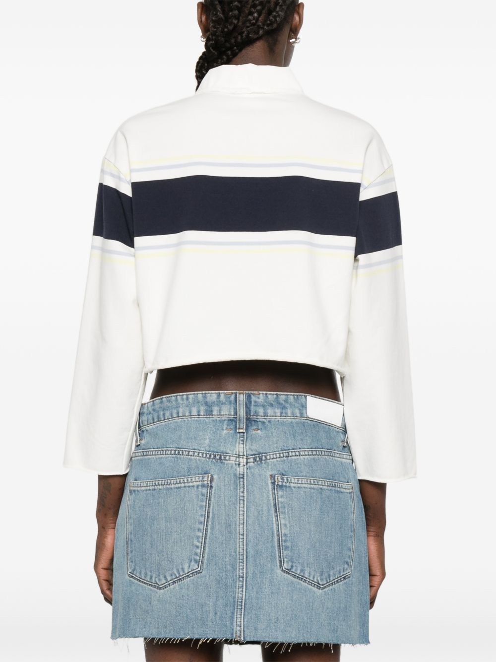 Polo con dettaglio a righe in bianco Re/done - donna 