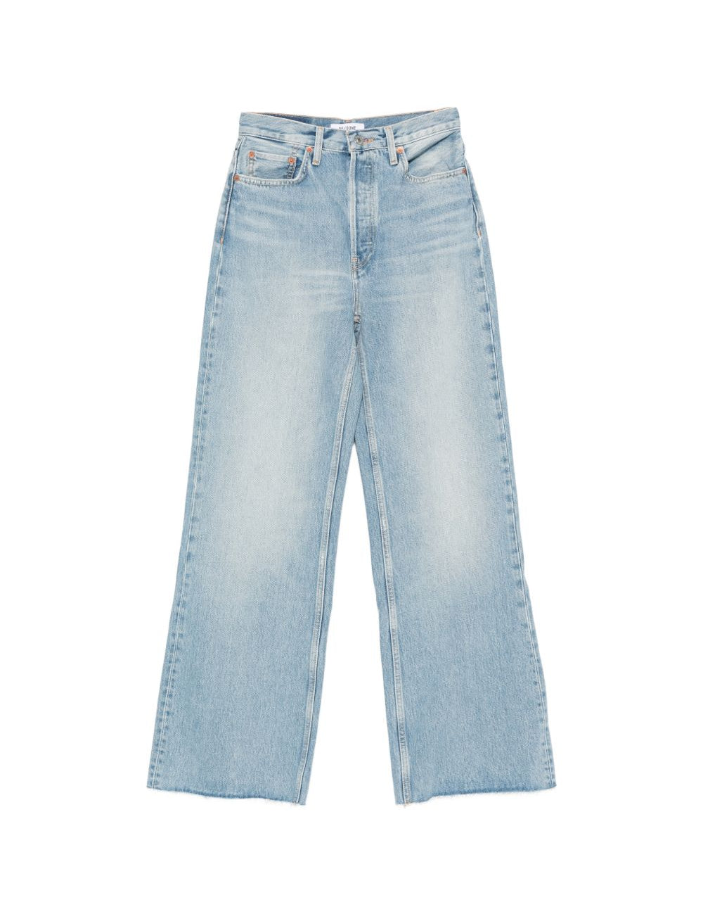 Jeans anni '70 a vita alta e gamba larga in celeste Re/done - donna 