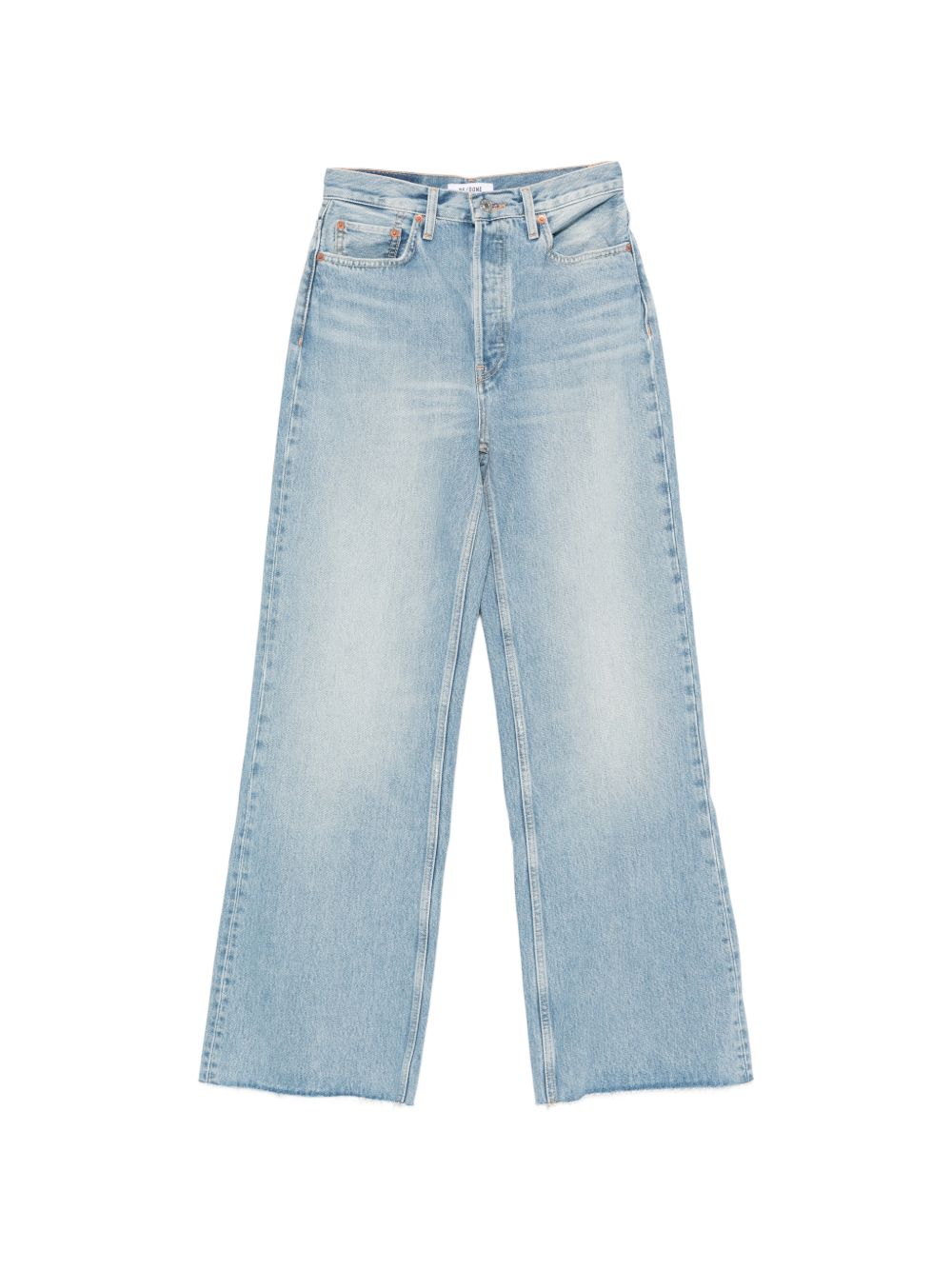Jeans anni '70 a vita alta e gamba larga in celeste Re/done - donna 