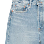 Jeans anni '70 a vita alta e gamba larga in celeste Re/done - donna 
