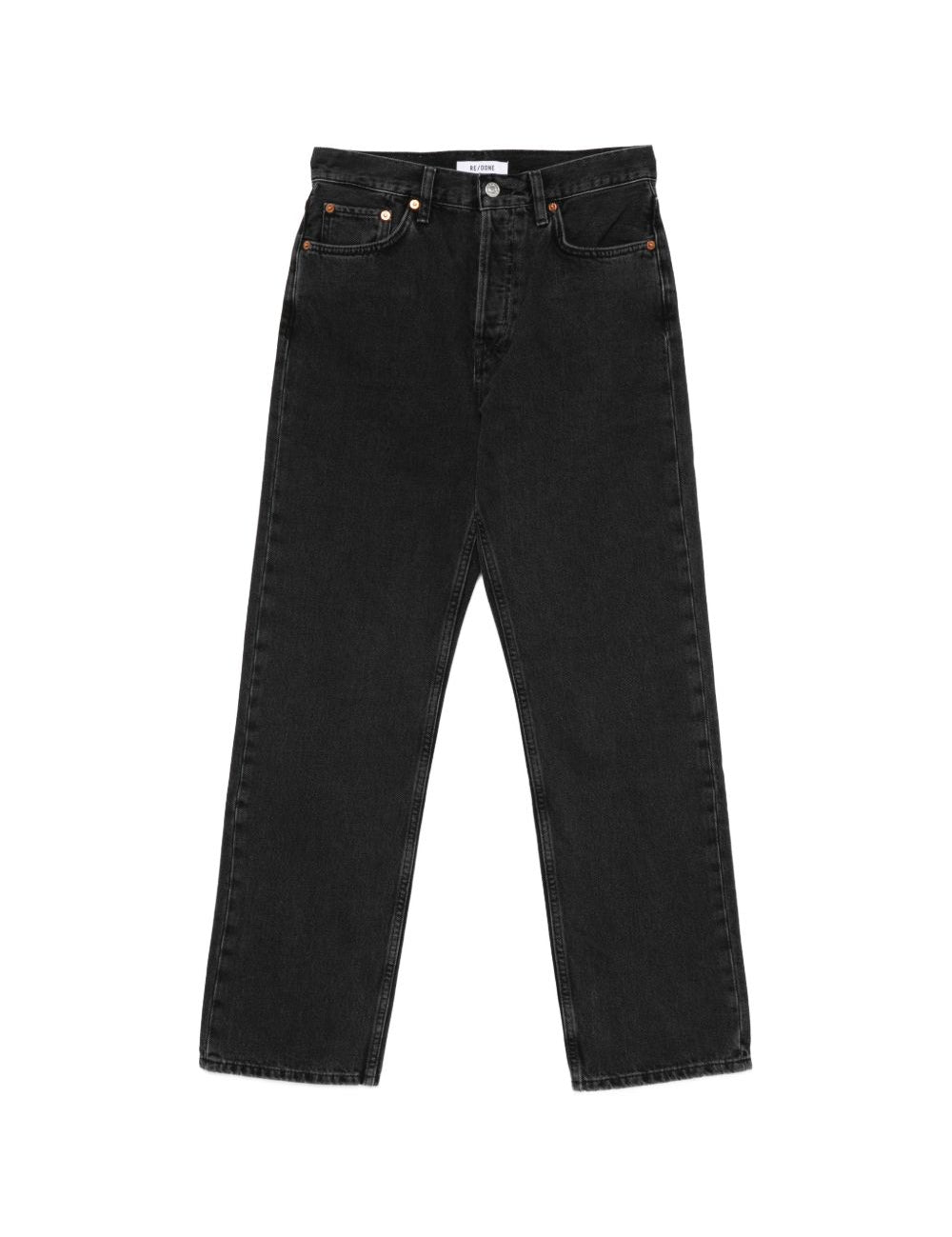 Jeans a gamba dritta in nero Re/done - donna 