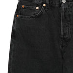 Jeans a gamba dritta in nero Re/done - donna 