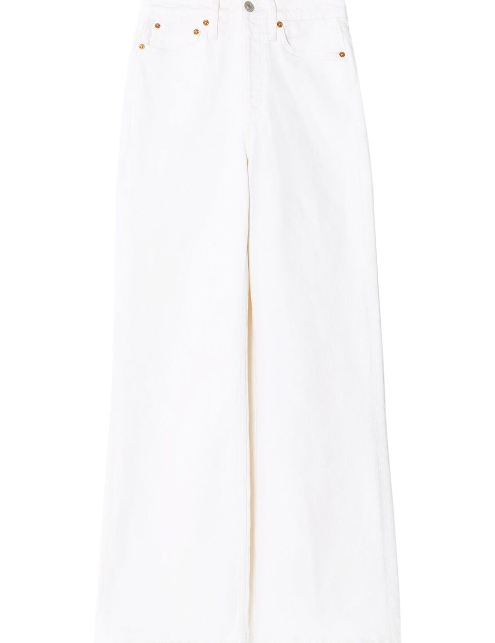 Jeans a gamba ampia in bianco Re/done - donna 