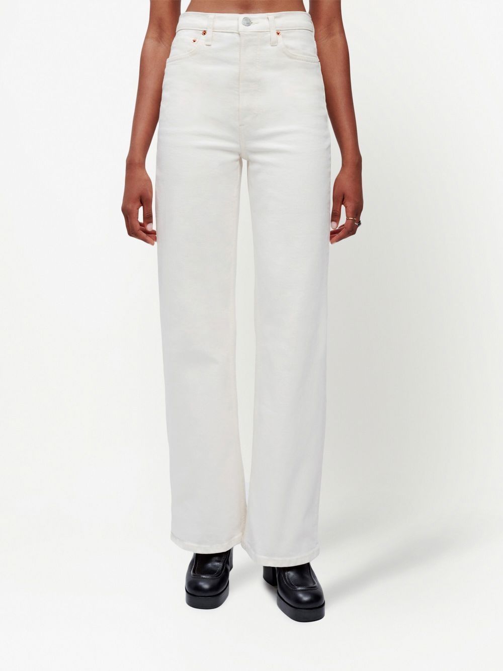 Jeans a gamba ampia in bianco Re/done - donna 
