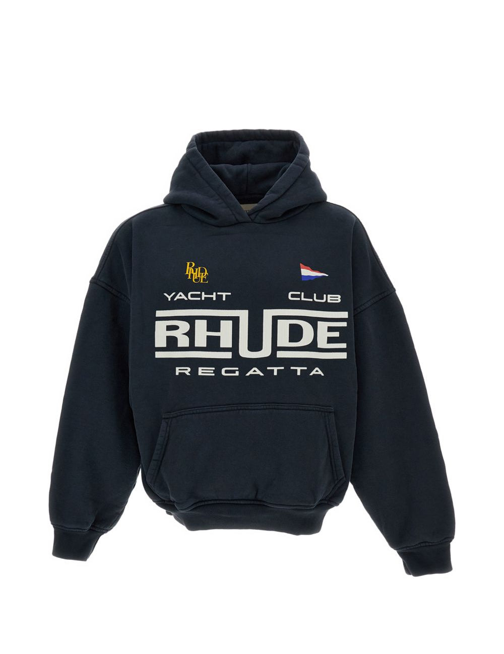 Felpa con tasca a marsupio in nero Rhude - uomo 