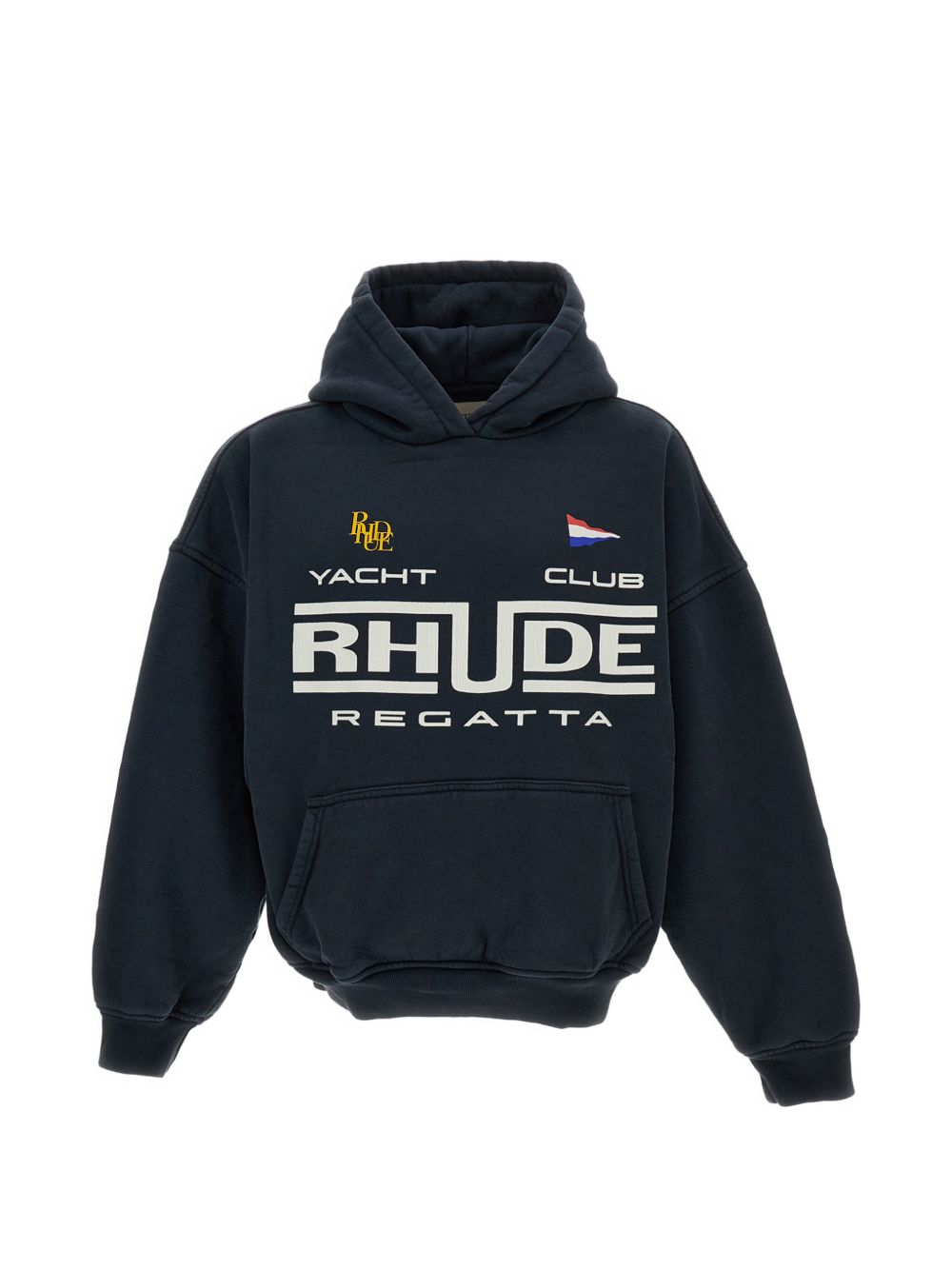 Felpa con tasca a marsupio in nero Rhude - uomo 