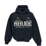 Felpa con tasca a marsupio in nero Rhude - uomo 