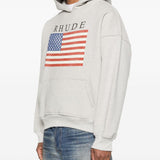 Felpa con stampa bandiera in grigio Rhude - uomo 